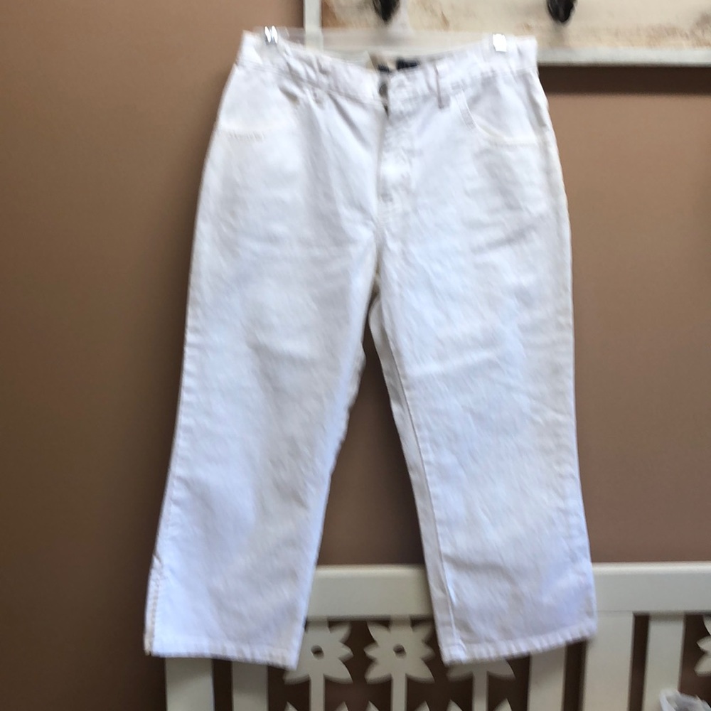 Gap white denim Capris